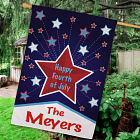 Personalized Happy 4th House Flag